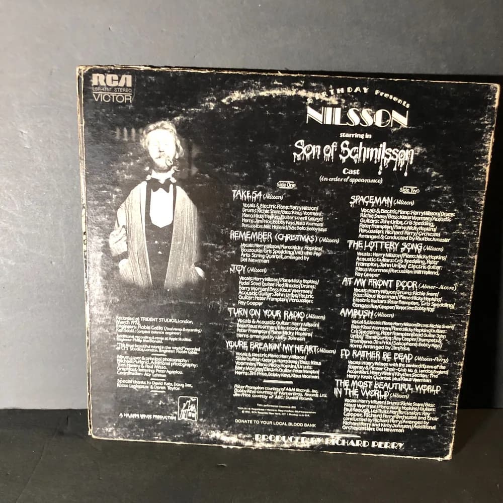 Harry Nilsson Vinyl LP SON OF SCHMILSSON Record Album RCA Victor 1972 LSP-4717 - Image 4