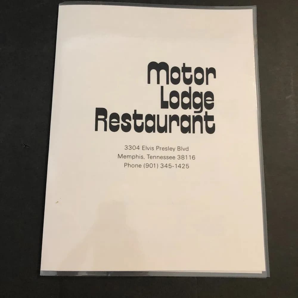 1990's Motor Lodge Restaurant 3304 Elvis Presley Blvd Memphis Tennessee