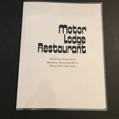 1990's Motor Lodge Restaurant 3304 Elvis Presley Blvd Memphis Tennessee