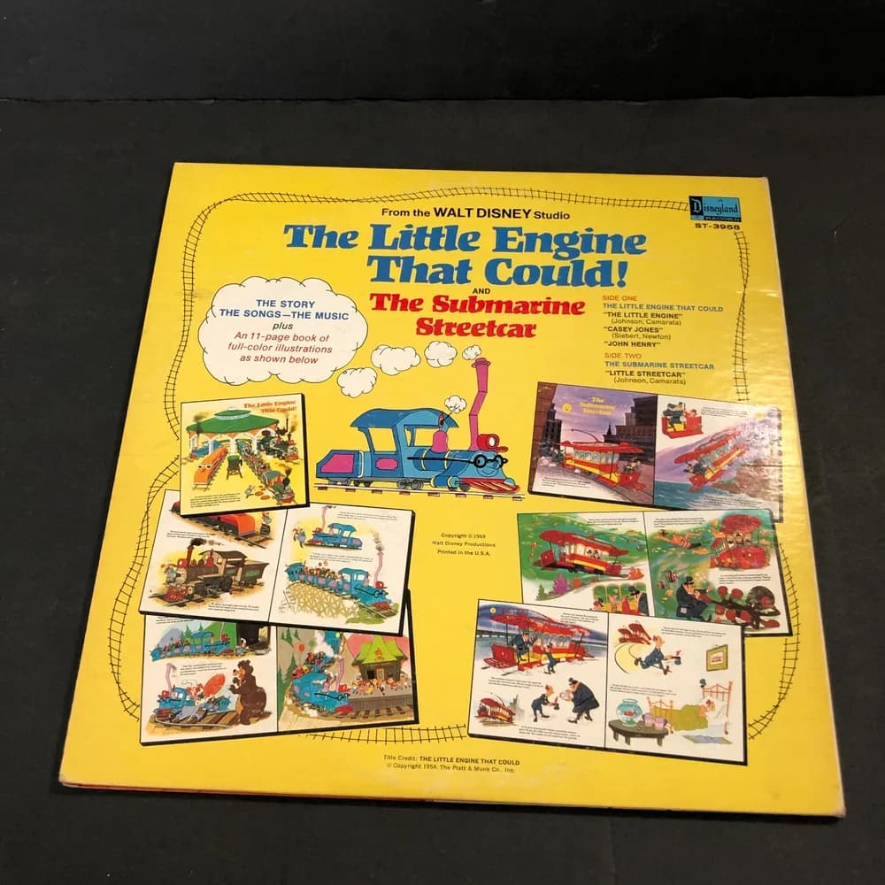 Disneyland Record The Little Engine That Could 3958 Record And Illustrated Book - Image 2