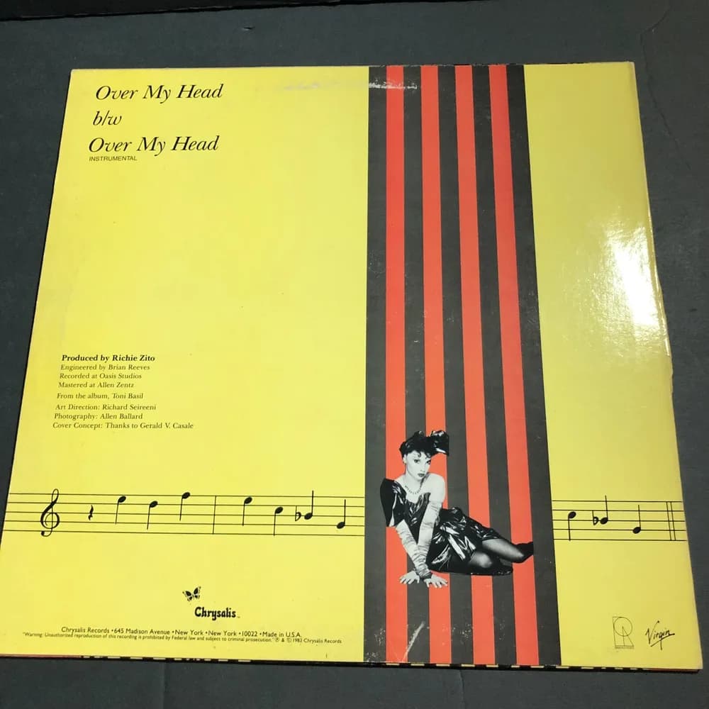Toni Basil - Over my head 12" (Special Extended Remix) Chrysalis 4V9 42754. - Image 3