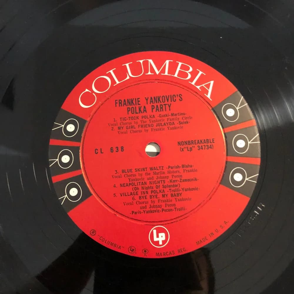 Frankie Yankovic's ‎Polka Party VINYL LP polish music COLUMBIA CL638 - Image 3