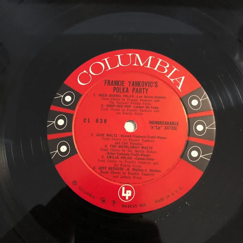 Frankie Yankovic's ‎Polka Party VINYL LP polish music COLUMBIA CL638 - Image 5