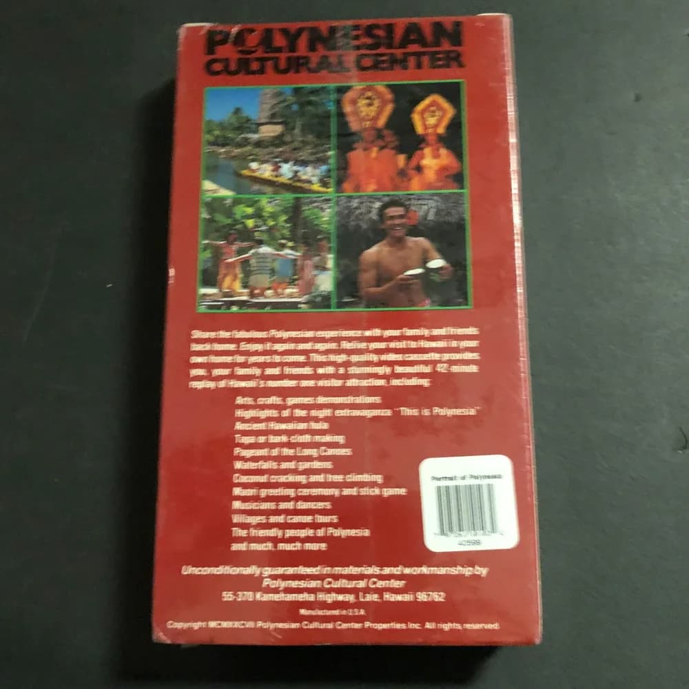 Polynesian Cultural Center Portrait of Polynesia Hawaii Travel Tiki VHS Sealed - Image 4