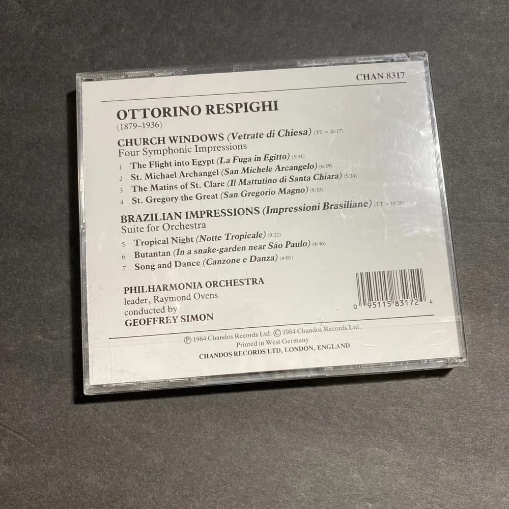 OTTORINO RESPIGHI: CHURCH WINDOWS; BRAZILIAN IMPRESSIONS NEW CD - Image 2