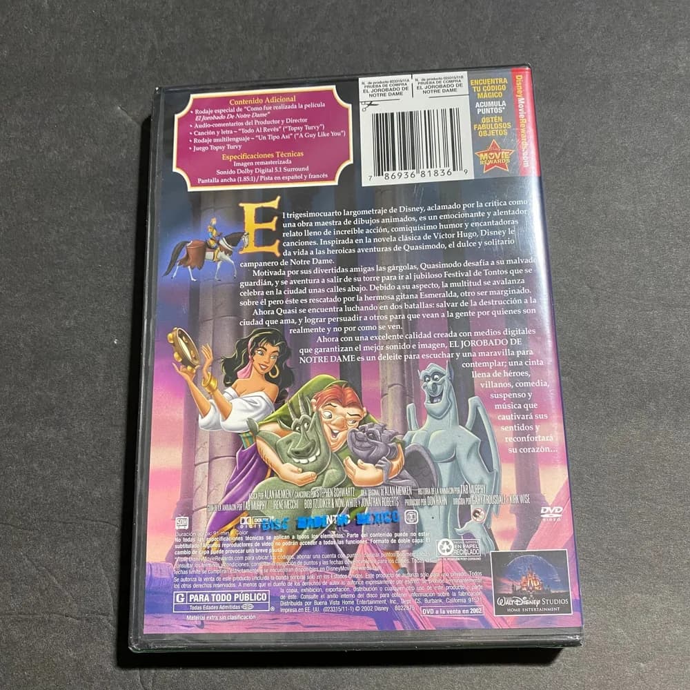 The Hunchback of Notre Dame (DVD, 2011, Spanish) FACTORY SEALED - Image 2