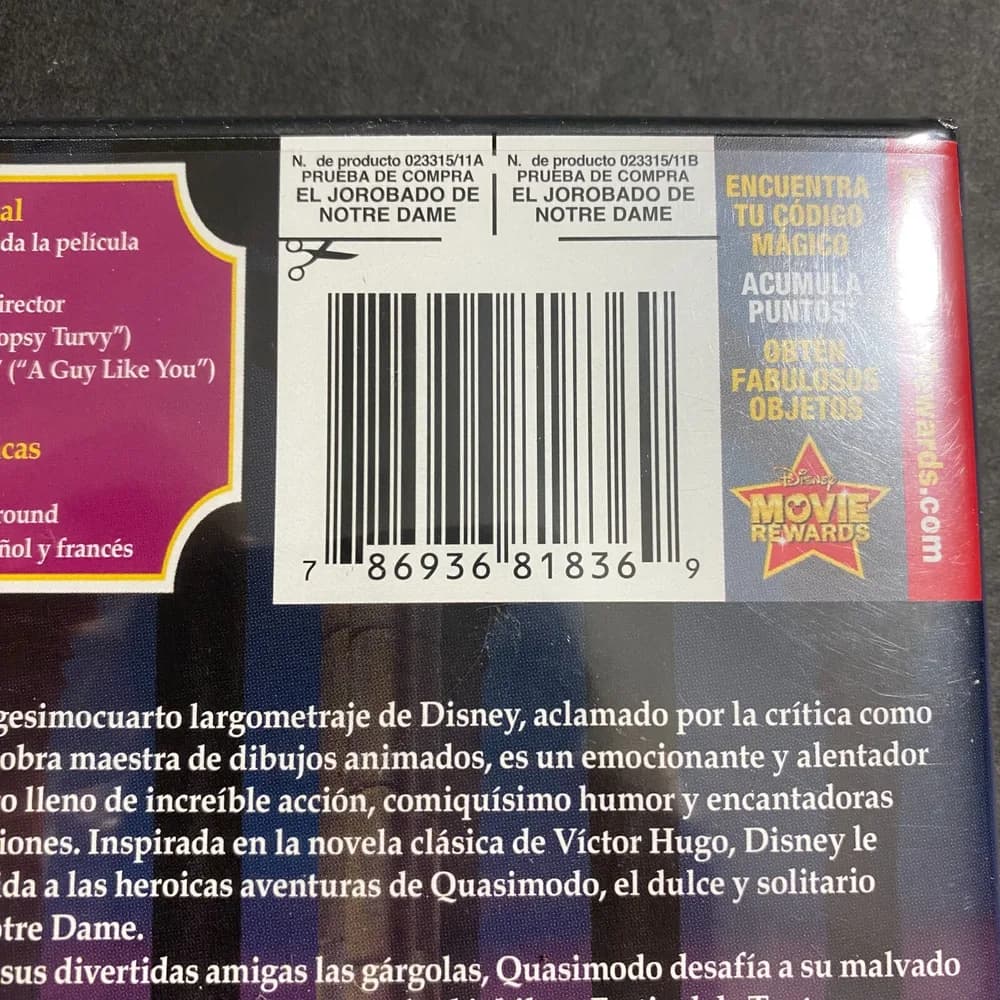 The Hunchback of Notre Dame (DVD, 2011, Spanish) FACTORY SEALED - Image 3