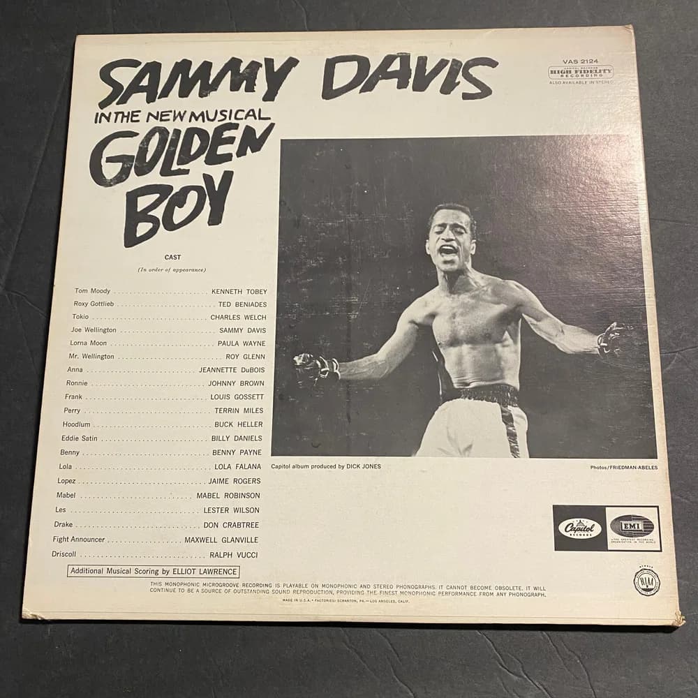 Sammy Davis Jr Golden Boy Original Cast Musical Vinyl Record LP Capitol VAS-2124 - Image 6
