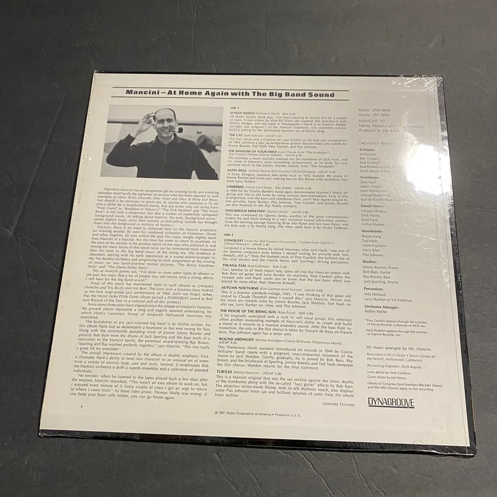 Henry Mancini And His Orchestra Mancini '67 LP Vinyl Original 1967 LSP-3694 - Image 4