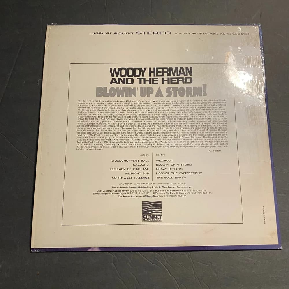 WOODY HERMAN & THE HERD / BLOWIN' UP A STORM (LP, 1966) SUNSET RECORDS #SUS-5139 - Image 3