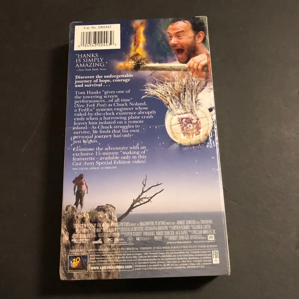 Brand New! Sealed! Cast Away (VHS, 2001, Special Edition) - Image 3