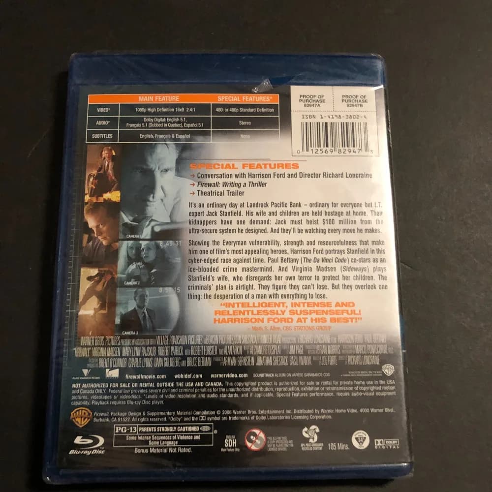 Firewall (Blu-ray Disc, 2006) *Brand New Sealed* - Image 4