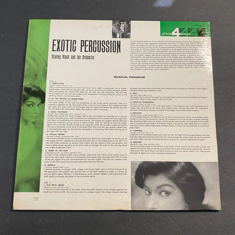 STANLEY BLACK, EXOTIC PERCUSSION - LP SP 44004 CHEESECAKE - Image 4