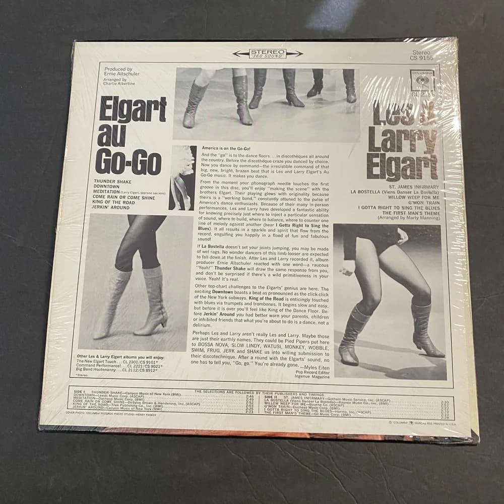 Les & Larry Elgart ‎Elgart Au Go-Go 1965 Columbia CS 9155 Vinyl LP Album Record - Image 3