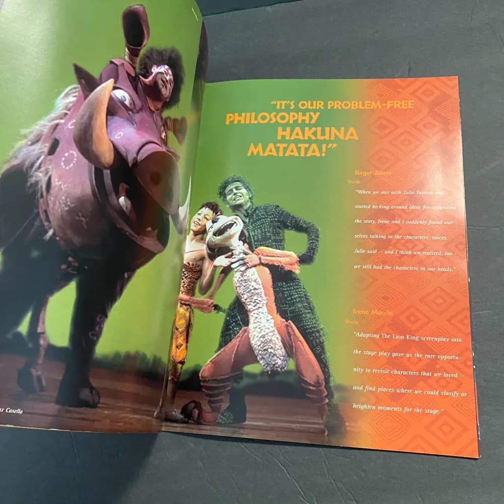1997 Disney THE LION KING Broadway Musical Souvenir Program Book Brochure & Cast - Image 7