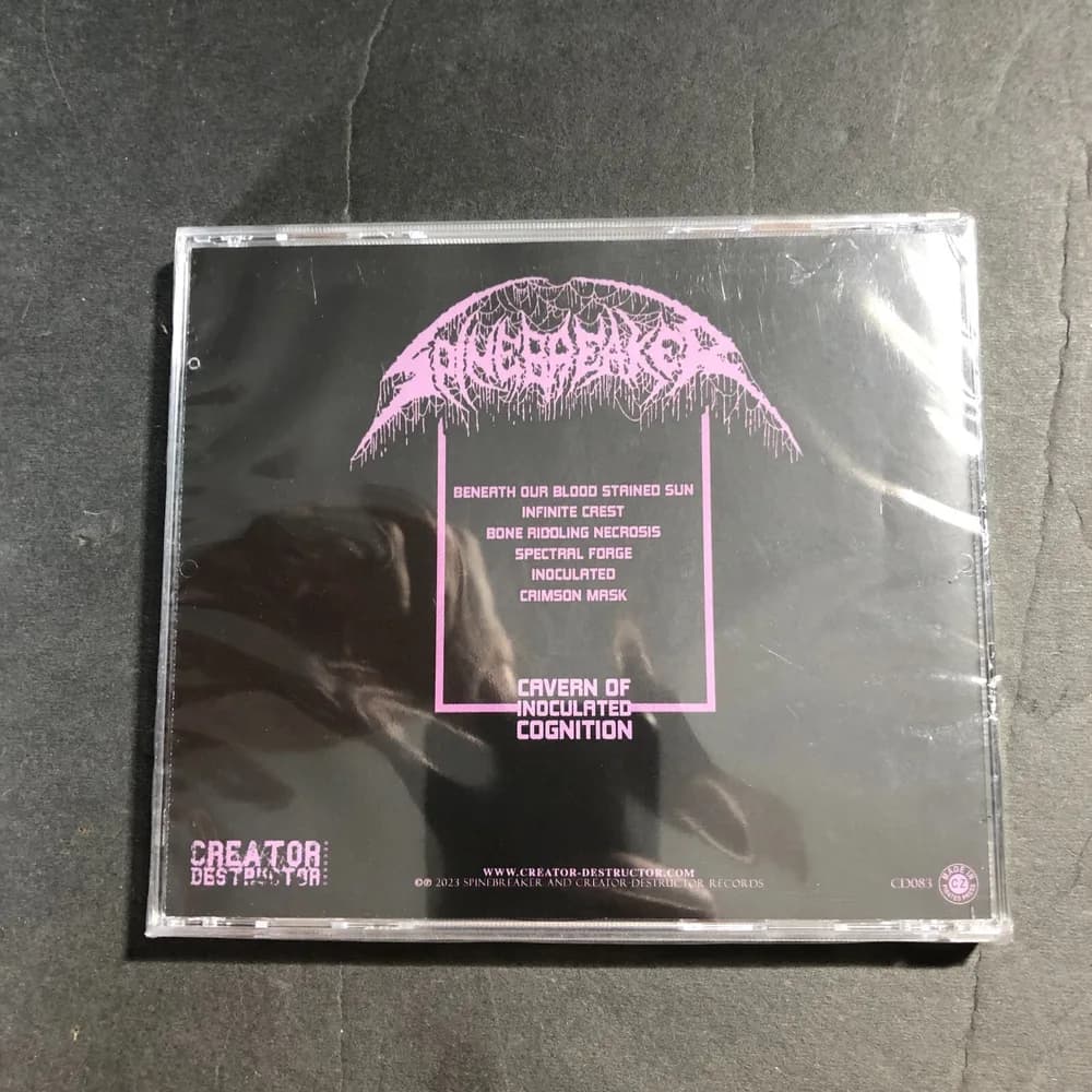 "Cavern of Inoculated Cognition" CD by Spinebreaker Brand NEW Cracked Case - Image 2