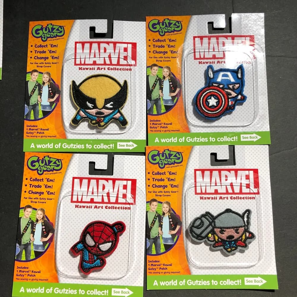 Gutzy gear super hero embroidery patch . 4 pack 