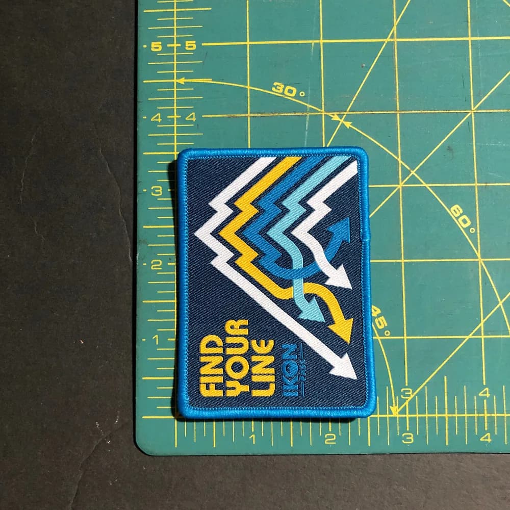 IKON Pass Find Your Line Patch 3.5" x 2.5"  Ski Skiing Snowboarding Snow - Image 2