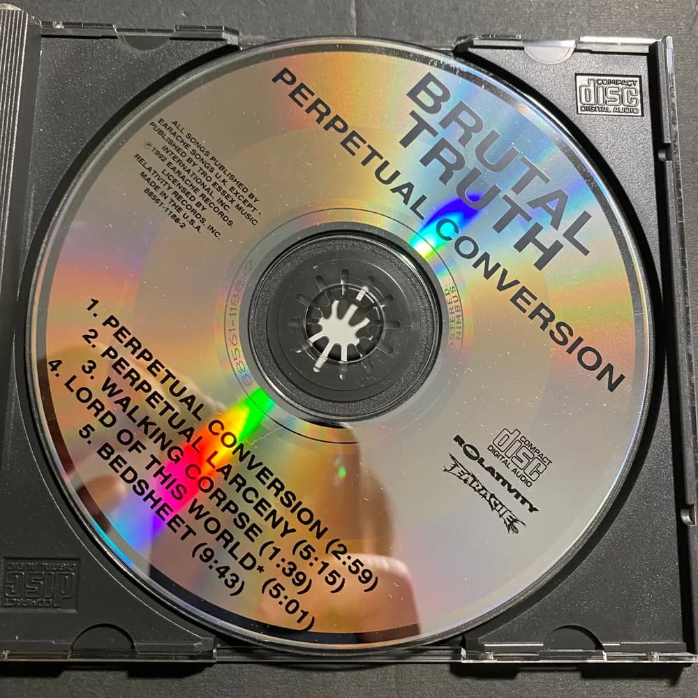 Perpetual Conversion by Brutal Truth - 1992 CD, Relativity Label - Image 6