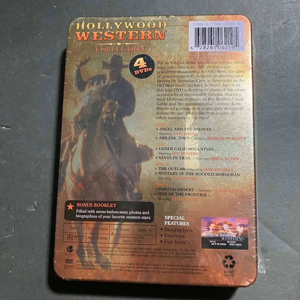 Hollywood Western  Collection (4 DVDs 8 Movies) New Sealed  - Image 2