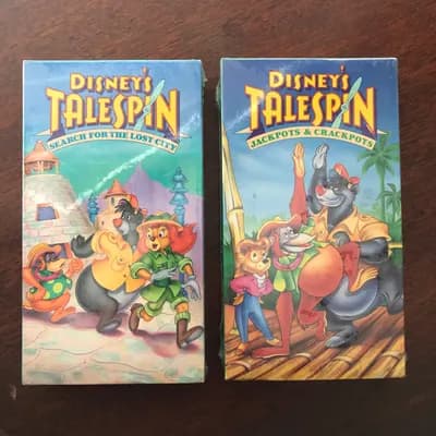 LOT OF 2 TaleSpin Search For The Lost City VHS / Jackpot & Crackpot  New In Box