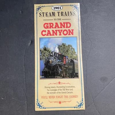 Grand Canyon Railway Steam Trains Brochure Collectible