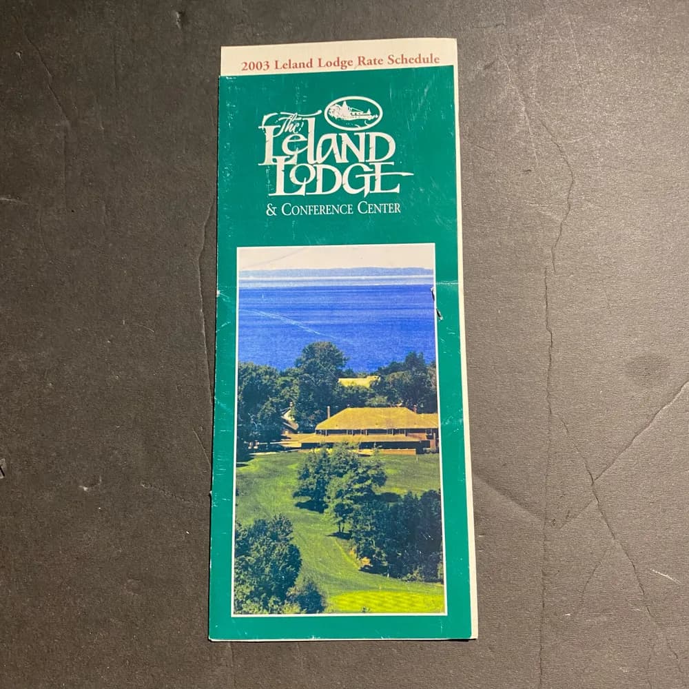 Vintage Leland Lodge Brochure - Leland, MI - Historic Travel Collectible