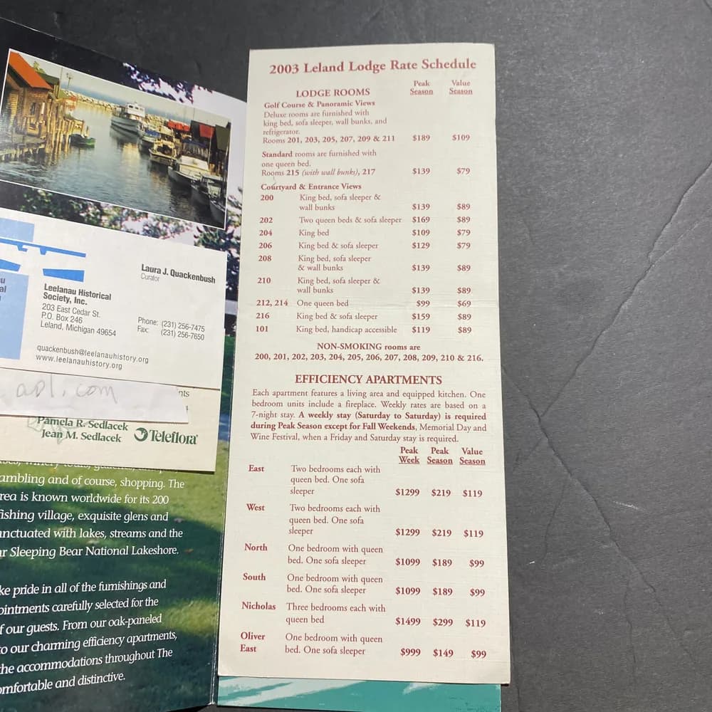 Vintage Leland Lodge Brochure - Leland, MI - Historic Travel Collectible - Image 4