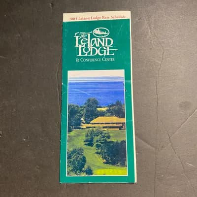 Vintage Leland Lodge Brochure - Leland, MI - Historic Travel Collectible