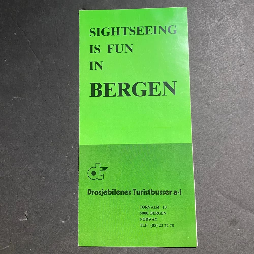 Vintage sightseeing is fun in bergen brochure norway