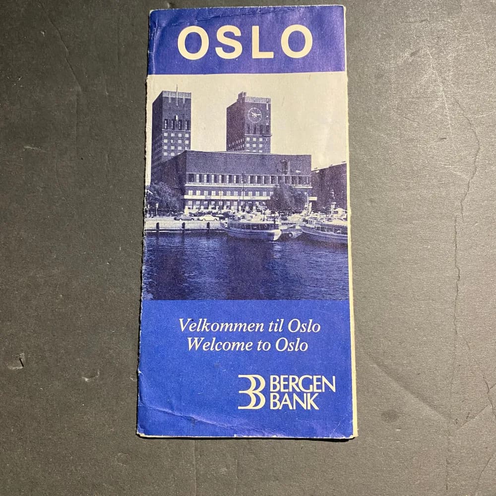 Oslo Bergen Bank 'Welcome to Oslo' Brochure - Vintage Travel Guide