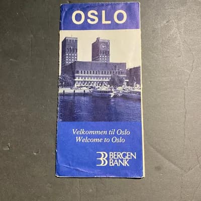 Oslo Bergen Bank 'Welcome to Oslo' Brochure - Vintage Travel Guide