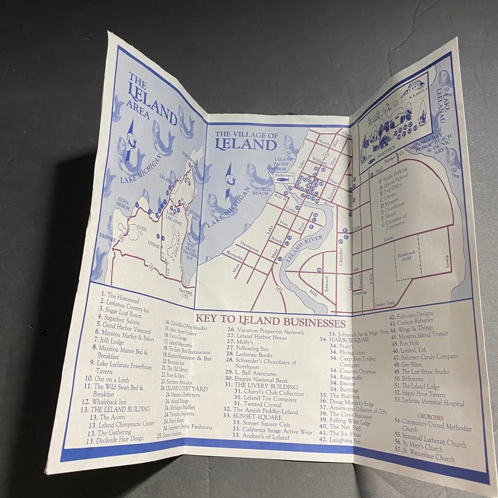 In & About Leland Michigan - Vintage Visitor's Guide Brochure - Image 3