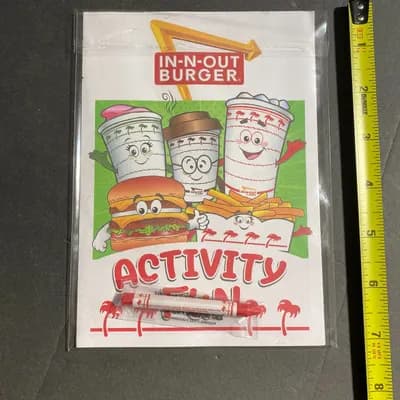 In N Out Burger Coloring Book (2023) New Activity Fun Kids Adult Crayon