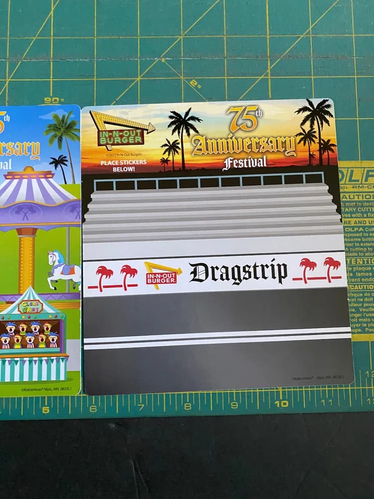 2 In N Out Burger 2024 Kids Make A Scene 75th Anniversary Sticker Lot So. Cal - Image 6