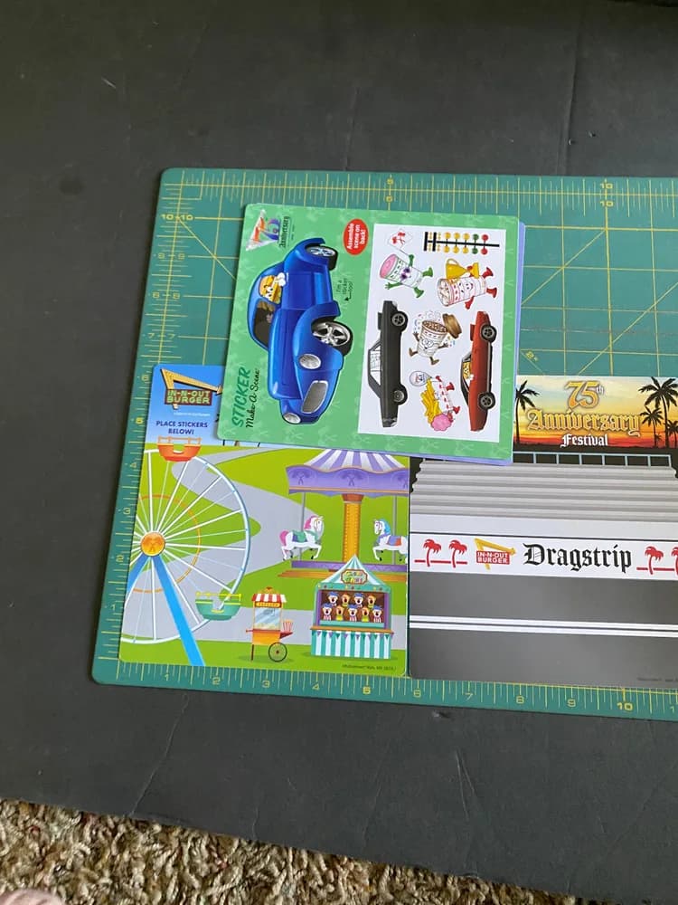 2 In N Out Burger 2024 Kids Make A Scene 75th Anniversary Sticker Lot So. Cal - Image 7
