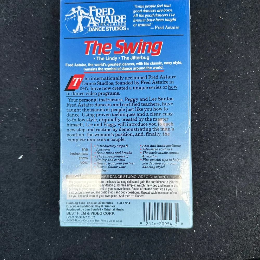Fred Astaire Franchised Dance Studios The Swing VHS BRAND NEW SEALED - Image 3