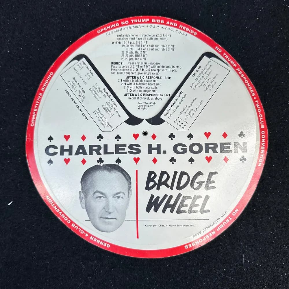 1950 bridge wheel by charles h gorden card contract bridge game - Image 2