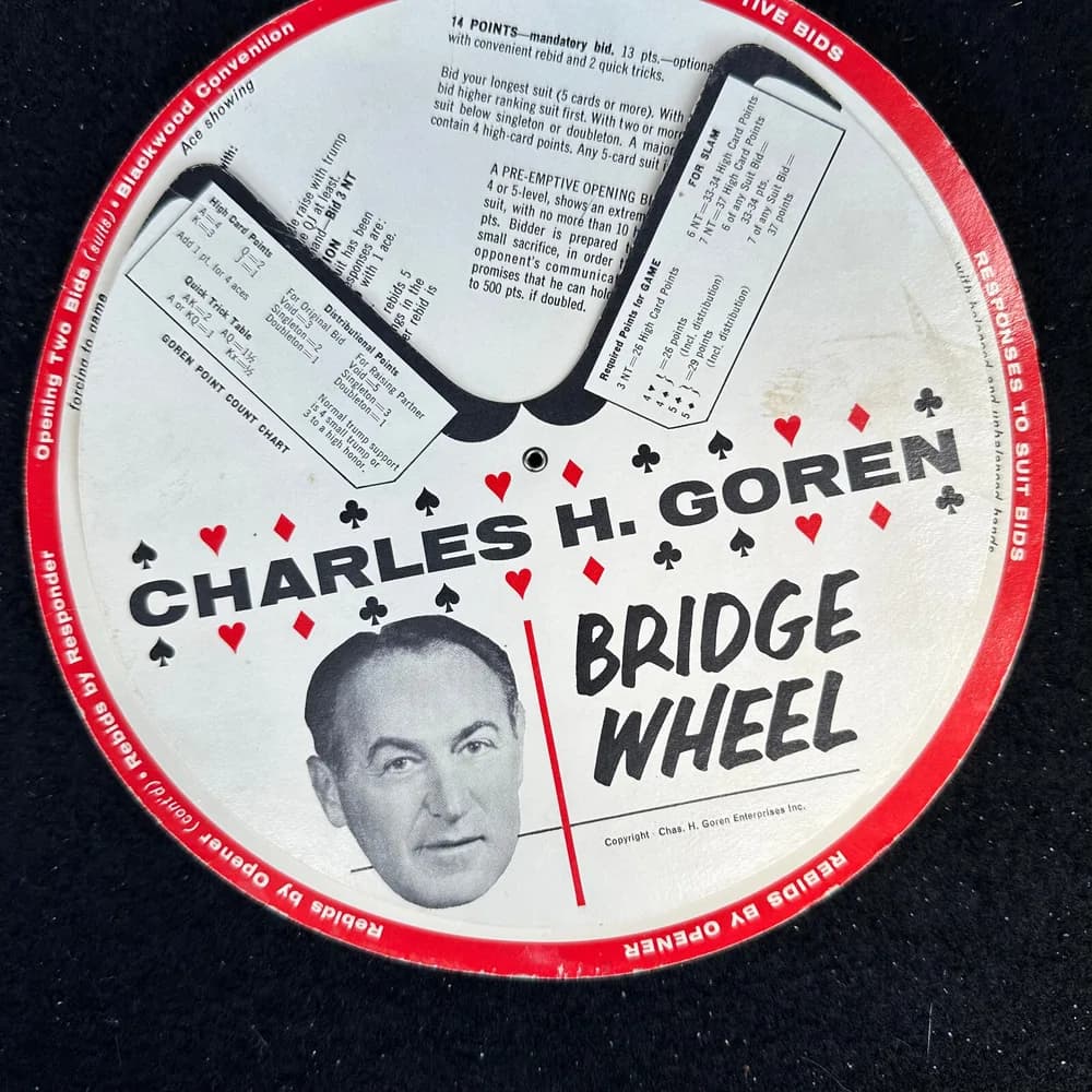 1950 bridge wheel by charles h gorden card contract bridge game - Image 3