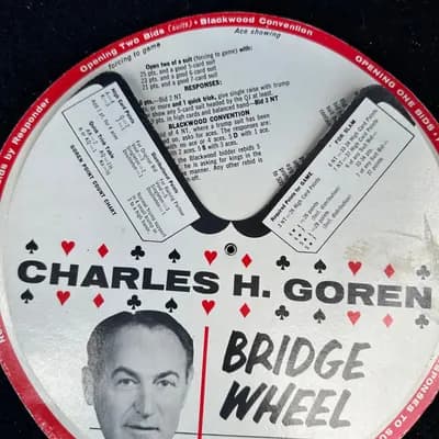 1950 bridge wheel by charles h gorden card contract bridge game
