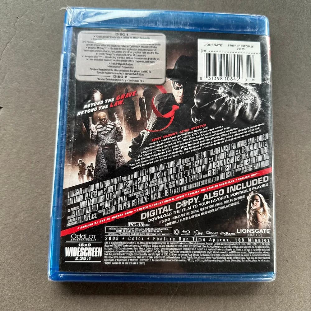 The Spirit (2008) Blu-ray Gabriel Macht Eva Mendes Samuel L Jackson NEW SEALED - Image 2