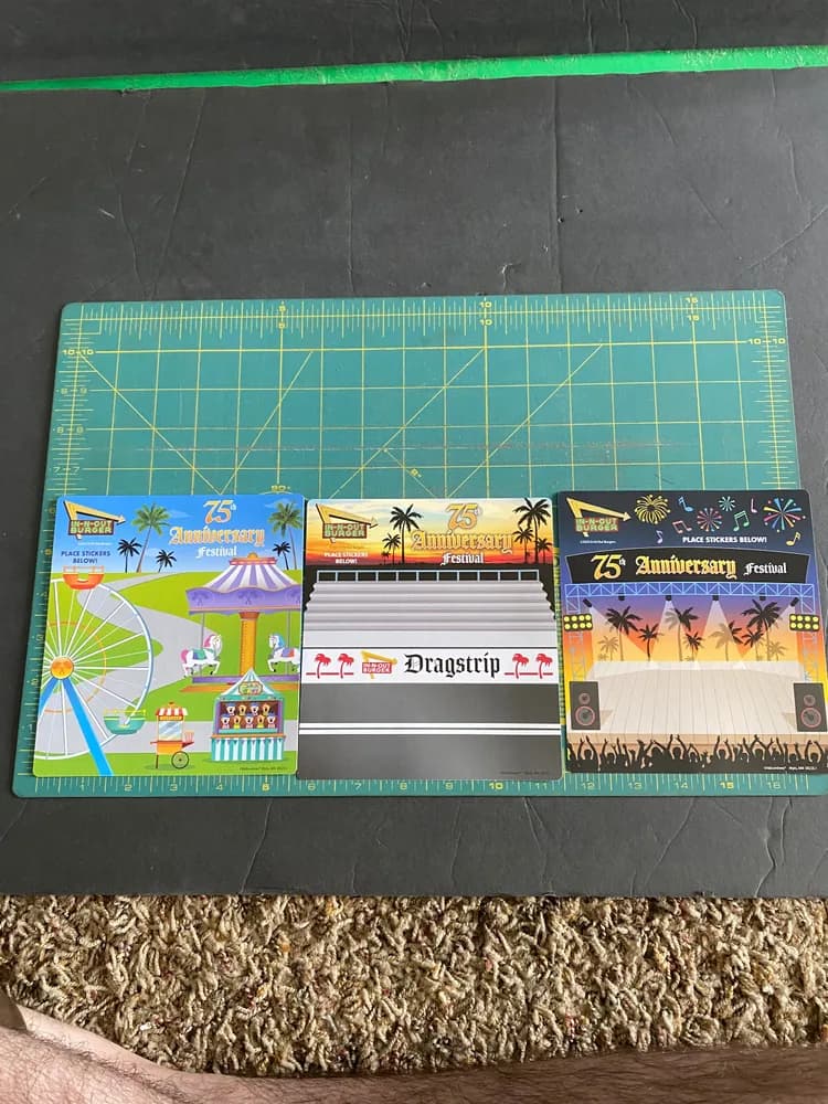 3 In N Out Burger 2024 Kids Make A Scene 75th Anniversary Sticker Lot So. Cal - Image 2