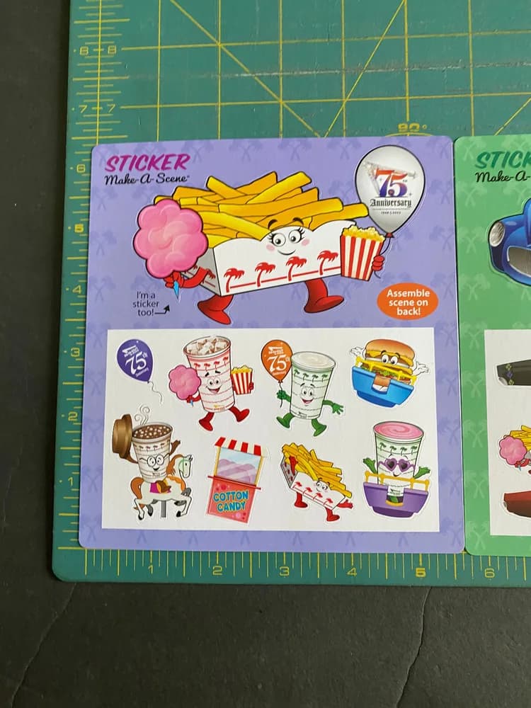 3 In N Out Burger 2024 Kids Make A Scene 75th Anniversary Sticker Lot So. Cal - Image 3
