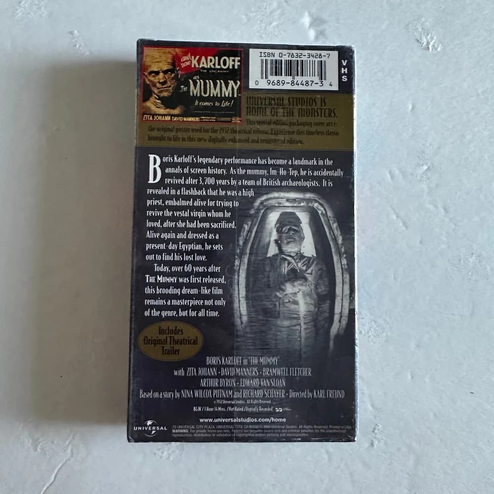 The Mummy (VHS, 1999) 1932 Horror Classic - Boris Karloff Sealed - Image 2