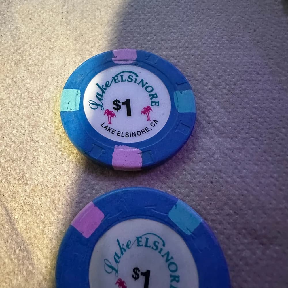 LOT OF 2:LAKE ELSINORE CASINO – Lake Elsinore CA – $1 Casino chip - Low shipping - Image 3