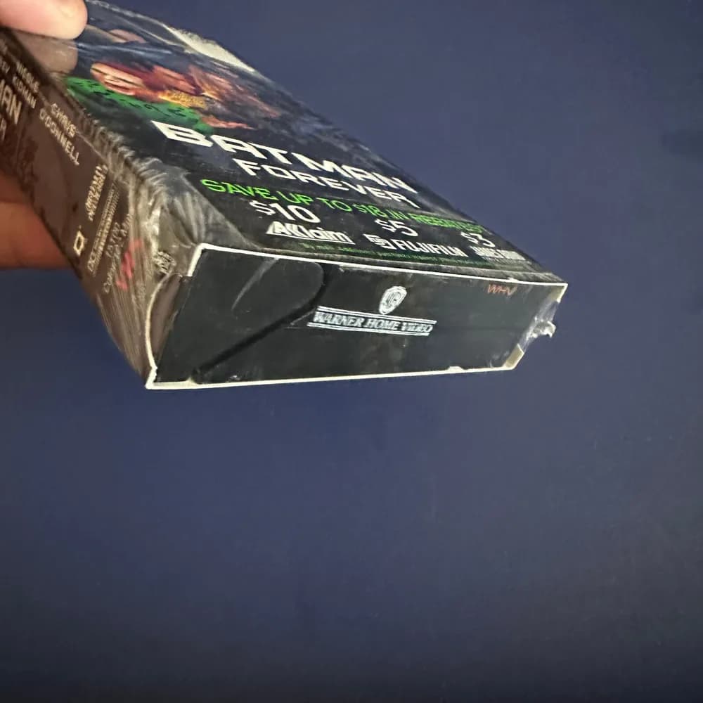 Batman Forever 1995 VHS Video Tape First Print Watermark Hype Sticker BRAND NEW - Image 7