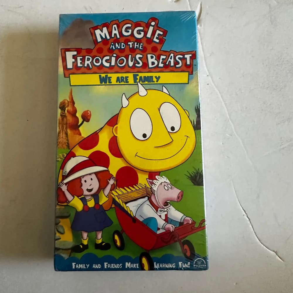 NEW SEALED! MAGGIE AND THE FEROCIOUS BEAST We Are Family VHS VIDEO 2002