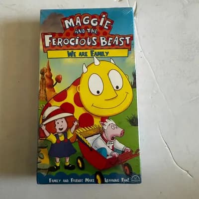 NEW SEALED! MAGGIE AND THE FEROCIOUS BEAST We Are Family VHS VIDEO 2002