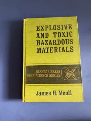 Explosive And Toxic Hazardous Materials by James Meidl 1970 Chemistry Science