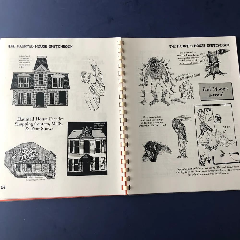 Haunted House Sketches By Tim Harkleroad Rare Book By Moonlighting Pub 1999 - Image 5